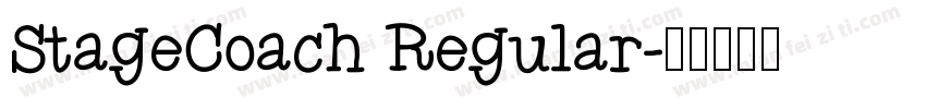 StageCoach Regular字体转换